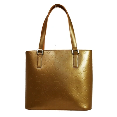 Pre-owned Louis Vuitton Stockton Leather Shoulder Bag () In Gold