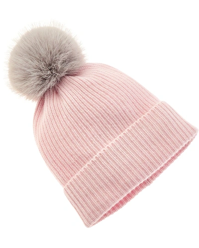 Amicale Cashmere Chunky Cashmere Hat In Pink
