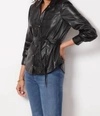 Paige Belize Shacket In Black In Black