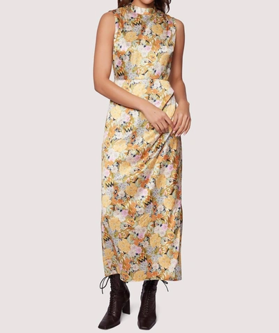 Lost + Wander Women's Wildflower Dusk Sleeveless Mock Neck Maxi Dress In Multi