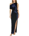 Nicholas Eartha Off-shoulder Gown In Blue