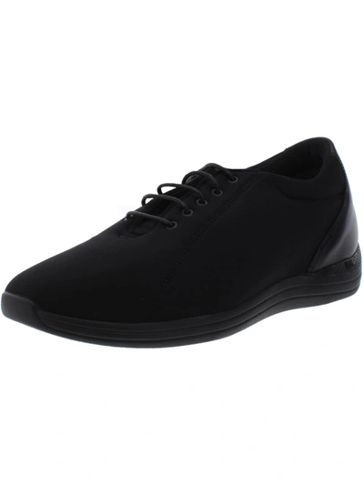 Drew Tulip Womens Leather Comfort Casual Shoes In Black