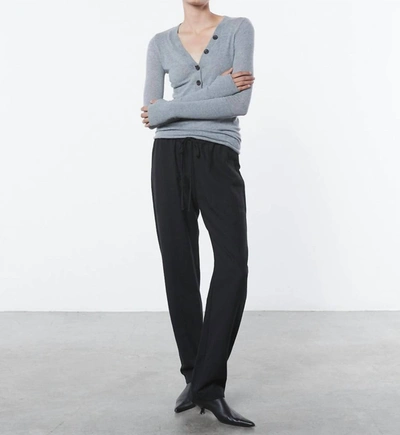 Enza Costa Twill Easy Pant In Black