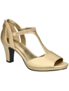 EASY STREET FLASH WOMENS SATIN PEEP TOE HEELS