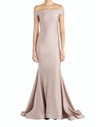 ISSUE NEW YORK CLASSIC OFF THE SHOULDER EVENING GOWN IN BLUSH