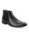 Tommy Hilfiger Syler Mens Faux Leather Square Toe Chelsea Boots In Black