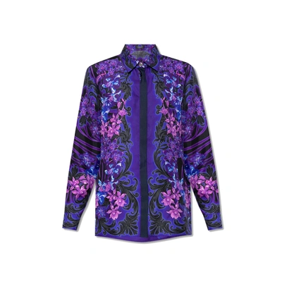 VERSACE VERSACE VERSACE SILK PRINTED SHIRT