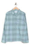 Onia Flannel Convertible Shirt In Hazy Cloud