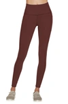 Skechers Women's Gowalk Skinny Leggings In Burgundy/ Brown