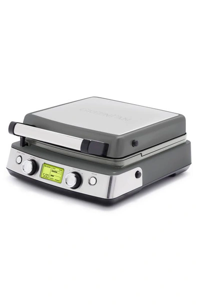 Greenpan Elite Electrics Four-square Waffle Maker In Graphite