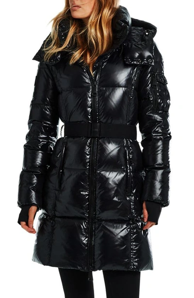 Sam Noho Quilted Hooded Coat In Jet