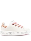 Premiata Belle Leather Sneakers In Beige
