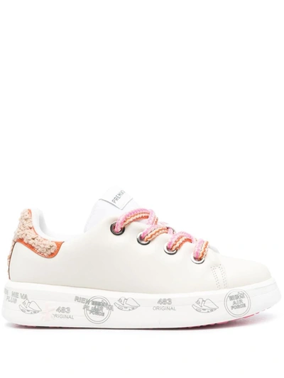Premiata Belle Leather Sneakers In Beige