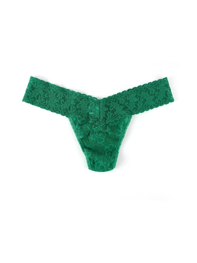 Hanky Panky Signature Lace Low Rise Thong Green Envy