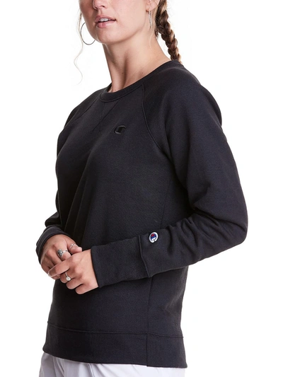 Champion Plus Womens French Terry Active Sweatshirt In Black