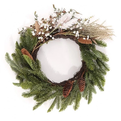 SAFAVIEH FAUX 21 INCH PINE & OLIVE LEAF WREATH