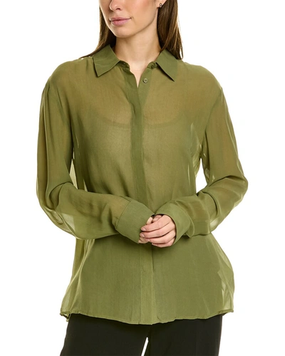 Nicholas Lada Silk-blend Top In Green