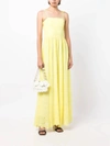 ALICE AND OLIVIA JUNIPER TIE STRAP MAXI DRESS IN LEMON