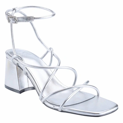 Marc Fisher Nayora Block-heel Sandal In Silver