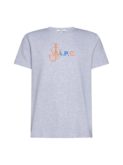 Apc T-shirt In Gris Fonce Chine