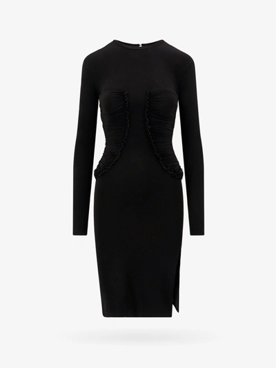 Pinko Aramis Gathered Midi Dress In Black
