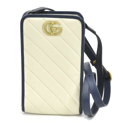 Gucci Gg Matelassé Beige Leather Shoulder Bag ()
