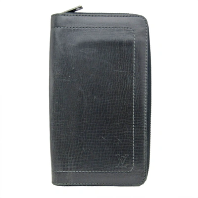 Pre-owned Louis Vuitton Portefeuille Zippy Grey Leather Wallet  ()
