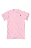 Riot Society Skull Rose Embroidery Cotton T-shirt In Light Pink