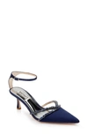 BADGLEY MISCHKA ANKLE STRAP POINTED TOE PUMP