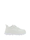 Jil Sander Orb Leather Sneakers In 102
