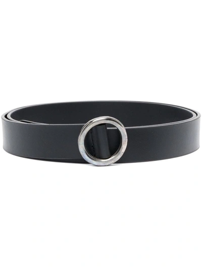 Séfr Circle Leather Belt In Black