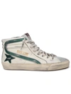 GOLDEN GOOSE SLIDE SNEAKERS IN WHITE LEATHER