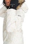 ROXY JET SKI TECHNICAL SNOW JACKET WITH REMOVABLE FAUX FUR TRIM AND HOOD