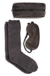 BAREFOOT DREAMS LUXE CHIC EYE MASK & SOCKS SET