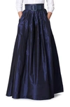 Carolina Herrera Pleated Silk Ball Skirt In Midnight