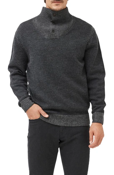 Rodd & Gunn Rodd And Gunn Studholme Mockneck Pullover Sweater In Charcoal