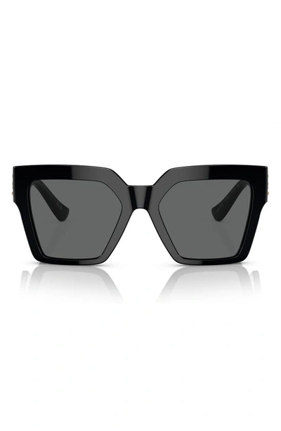 Versace Medusa Acetate Butterfly Sunglasses In Black/gray Solid