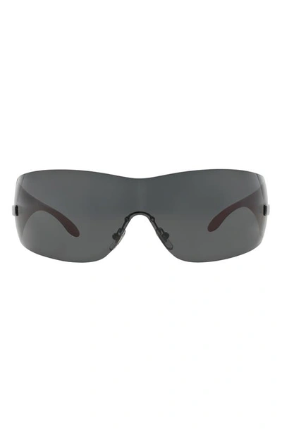 Versace Eyewear Shield Frame Sunglasses In Black