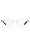 Prada 53mm Phantos Optical Glasses In Crystal