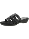 Easy Street Torrid Womens Faux Leather Slip On Slide Sandals In Multi