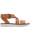 TOMS SIDNEY TREAD WOMENS STRAPPY BUCKLE ANKLE STRAP