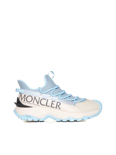 Moncler Sneakers In Beige,blue