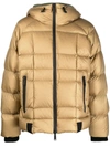 DSQUARED2 DSQUARED2 BEIGE FEATHER DOWN HOODED JACKET