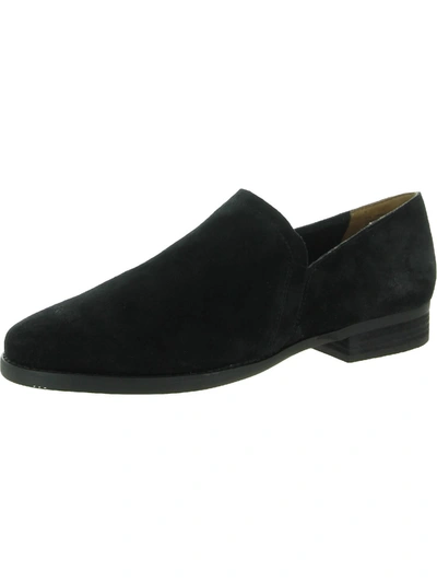 Array Tulsa Womens Leather Slip On Loafers In Black