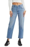 ABRAND '95 FELICIA MID RISE STRAIGHT LEG ANKLE JEANS