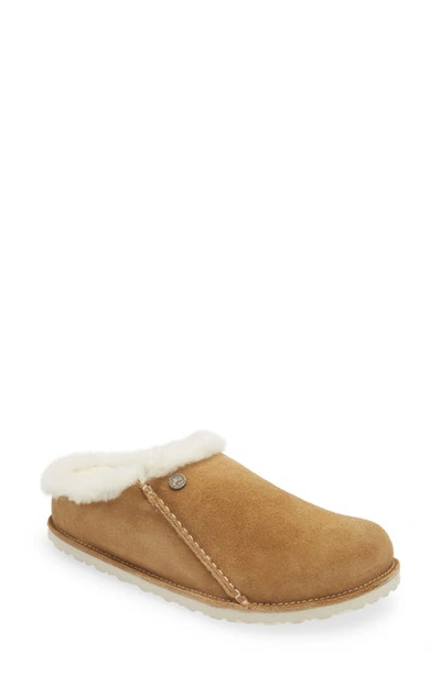 Birkenstock Zermatt Premium Slippers In Mink/ Natural