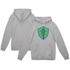 MITCHELL & NESS MITCHELL & NESS HEATHER GRAY SEATTLE SOUNDERS FC PRIMARY LOGO PULLOVER HOODIE