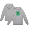 Mitchell & Ness Men's  Heather Gray Seattle Sounders Fc Primary Logo Pullover Hoodie In Heather Gray