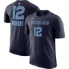 NIKE NIKE JA MORANT NAVY MEMPHIS GRIZZLIES ICON 2022/23 NAME & NUMBER T-SHIRT