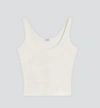 LESET RIO FITTED SCOOP NECK TANK TOP IN NATURAL